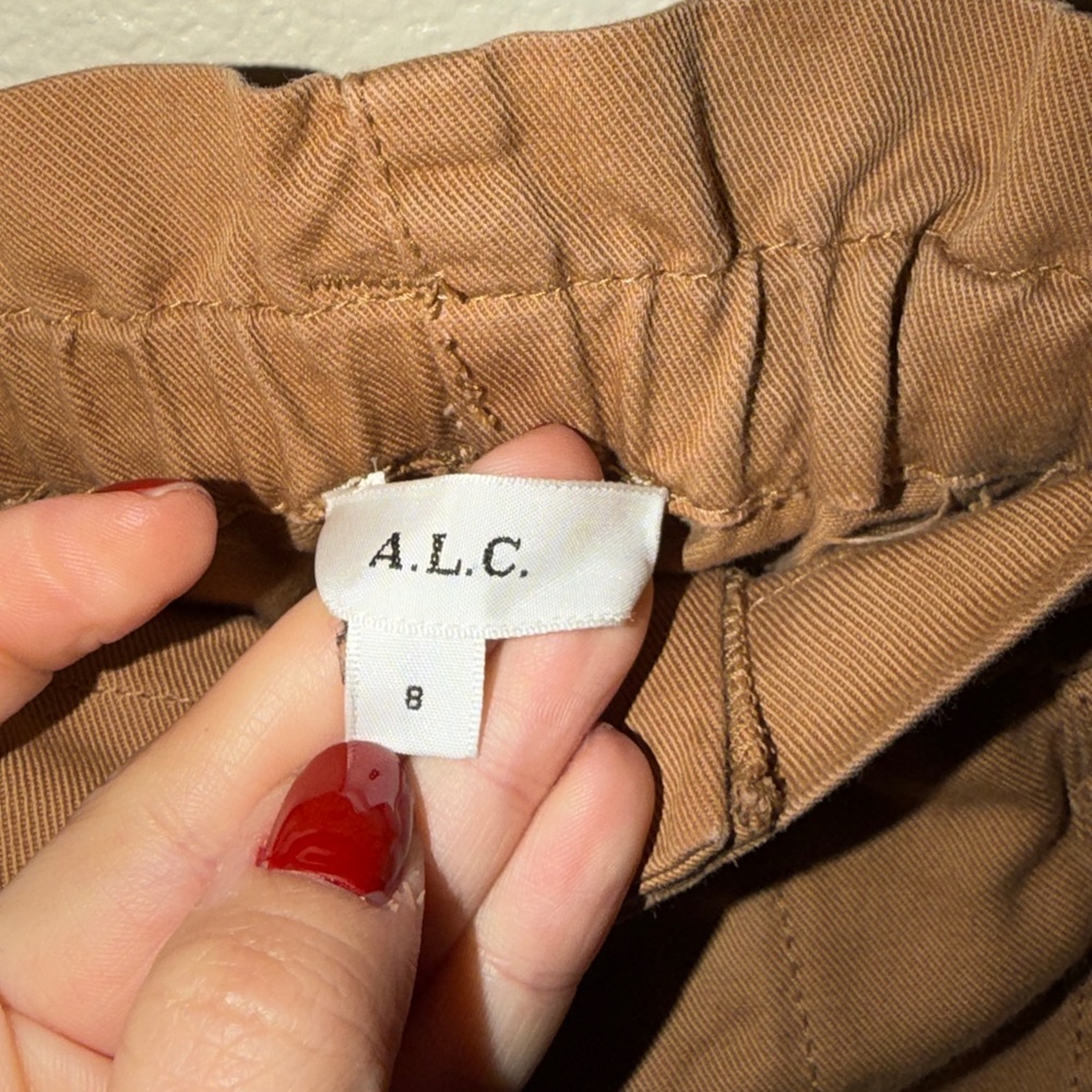 A.L.C. Brown High-Waisted Utility Cotton Pants – Size 8 - Picture 3 of 4